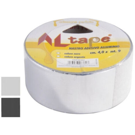 1PZ NASTRO ADESIVO IN ALLUMINIO PER ALTE TEMPERATURE   - mm.40x9 mt. colore ner