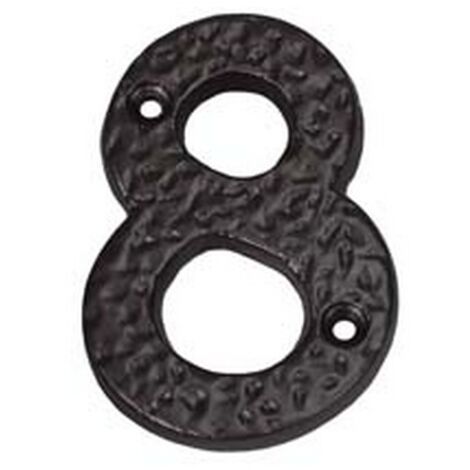 1PZ NUMERO CIVICO "8" IN FERRO NERO OPACO