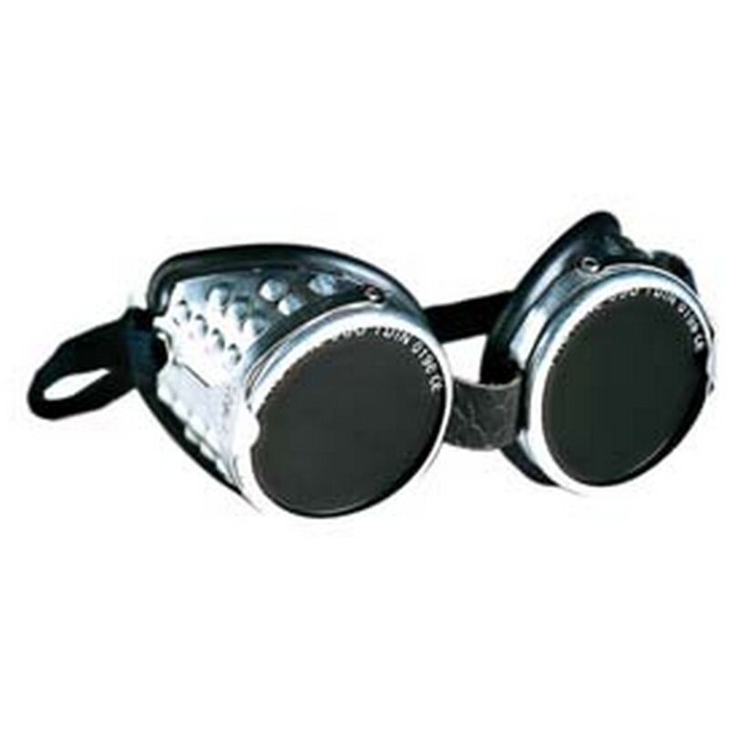 Image of 1PZ occhiali di protezione per saldatura in alluminio con lenti verdi