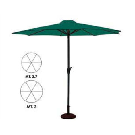 1PZ OMBRELLONE TONDO METALLO MANOVELLA  cm270 palo  mm38 6 stecche