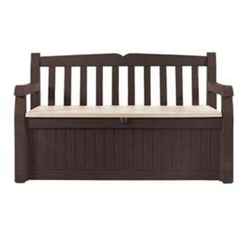 1PZ panchina contenitore da giardino eden marrone - cm.140x60x84h
