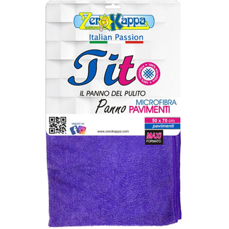 1PZ PANNO IN MICROFIBRA 'TITO PAVIMENTI' cm 50 x 70