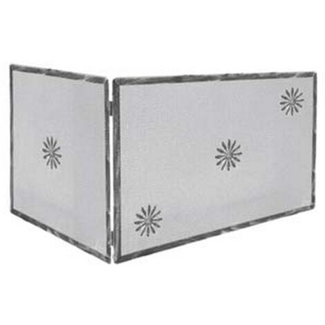 1PZ PARASCINTILLE UNIVERSALE 1 ANTA CON DECORO PER CAMINO - cm.50+85X45h.
