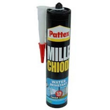 1PZ PATTEX MILLECHIODI WATER RESISTANT IN CARTUCCIA PER ESTERNI E INTERNI - gr.450