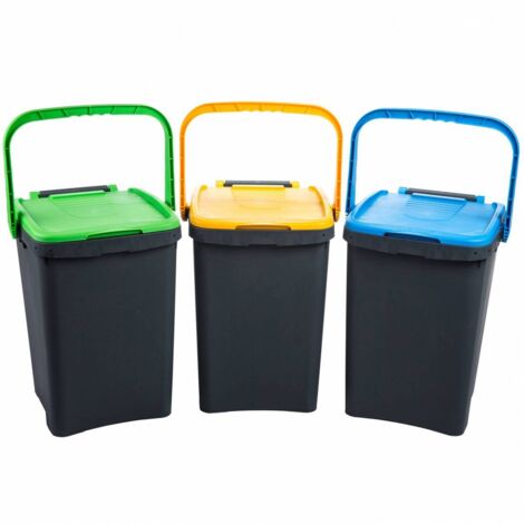 1PZ PATTUMIERA 50 L ECOPLUS CON MANIGLIA KIT 3 PEZZI