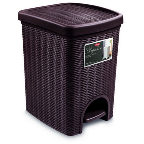 1PZ PATTUMIERA BAGNO ELEGANCE Lt.20 - cm. 31x27,5x39 h col. Bianco