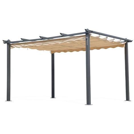 1PZ PERGOLA IN ALLUMINIO CON TELO RETRATTILE 300X400X230H
