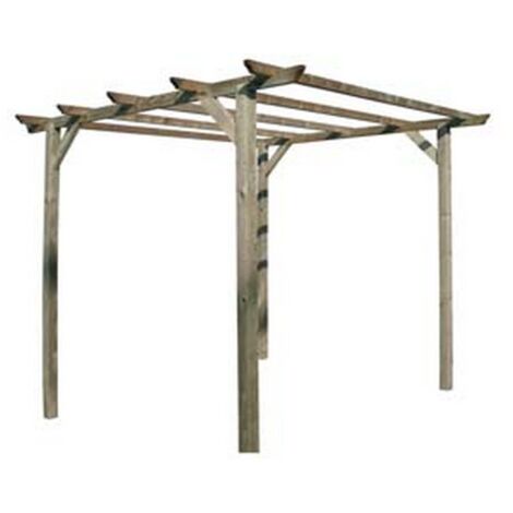 1PZ PERGOLA LIBERA IN PINO IMPREGNATO  - cm.300X300X240h., base palo cm.9x9