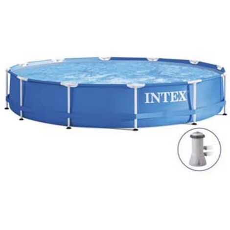 1PZ PISCINA "METAL FRAME" ROTONDA CON TELAIO PORTANTE CON POMPA CM.366X76H. - CAPACIT LT.6503 - PESO KG.25,2 (28212)