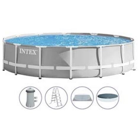 1PZ PISCINA "PRISM FRAME" ROTONDA TELAIO PORTANTE POMPA CM.457X107H