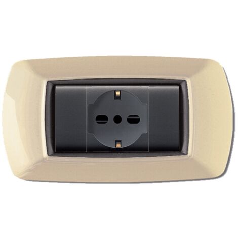 1PZ PLACCA LIFE MOD. LIVING PLASTICA AVORIO 4POSTI