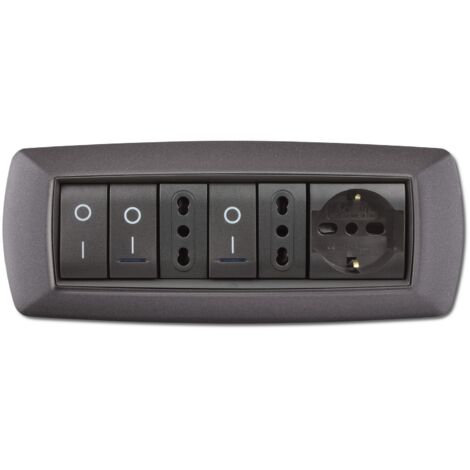 1PZ PLACCA LIFE MOD. LIVING VULCANIZZATO GRIGIO CHIARO 7POSTI