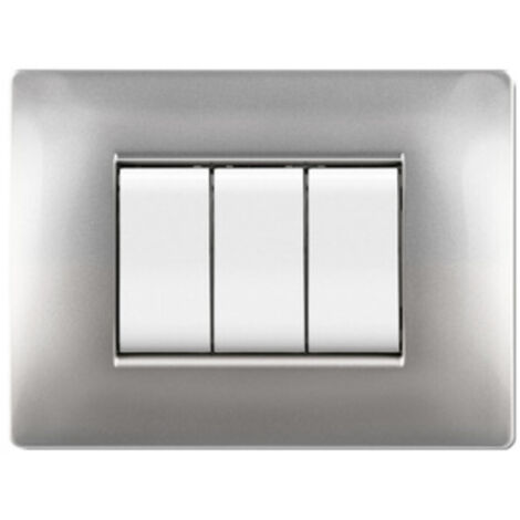 1PZ PLACCA LIFE Q MODELLO LIVING ALLUMINIO 7 POSTI