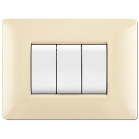 1PZ PLACCA LIFE Q MODELLO LIVING AVORIO 4 POSTI