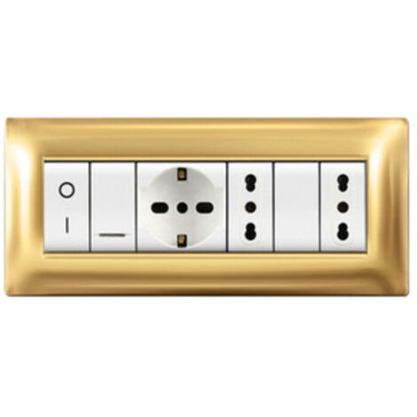 1PZ PLACCA LIFE Q MODELLO LIVING ORO 7 POSTI