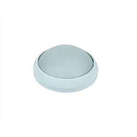 1PZ PLAFONIERA TONDA IN ALLUMINIO PER ESTERNO - 100w IP54  mm.258x125h. bianco