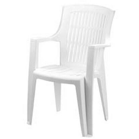 1PZ POLTRONA DA GIARDINO "ARPA" BIANCA - cm.60x62x89h. - peso kg.3,5