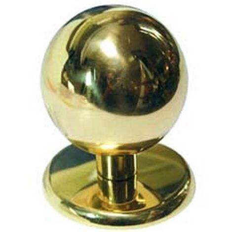 1PZ POMOLO A SFERA PER PORTONCINO IN OTTONE LUCIDO -  mm.70
