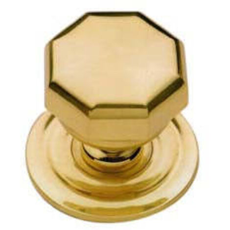 1PZ POMOLO PRESTIGE OTTAGONALE PER PORTONCINO IN OTTONE LUCIDO - ø mm.70