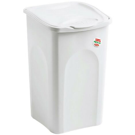 1PZ PORTABIANCHERIA TUTTO CHIUSO 'PRIMAVERA' Lt.50 cm 37 x 37 x H 56 bianco