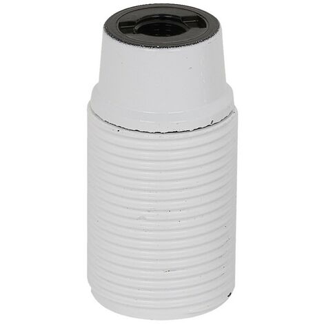 1PZ PORTALAMPADA E14 CAMICIA FILETTATA - COLORE BIANCO
