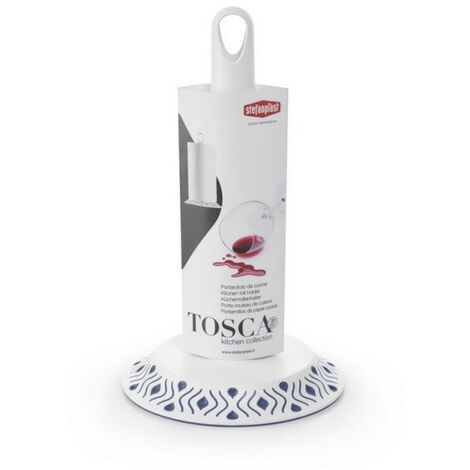 1PZ PORTAROTOLO DA CUCINA TOSCA bianco/blu palace