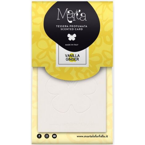 1PZ PROFUMATORE APPENDIBILE ''MARTA CARD'' Vaniglia & Zenzero