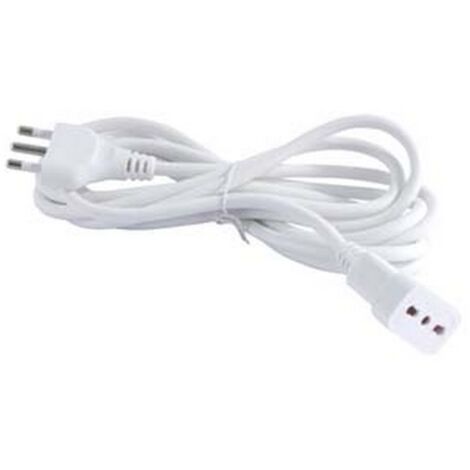1PZ PROLUNGA ELETTRICA LINEARE BIPASSO 3X1 BIANCA - mt.5