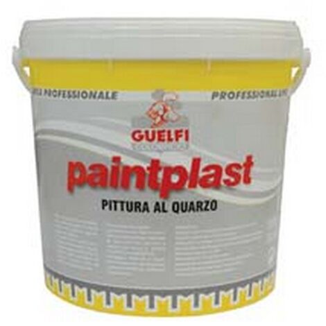 1PZ QUARZO PLASTICO "PAINTPLAST" PER INTERNI ED ESTERNI - lt.5 bianco