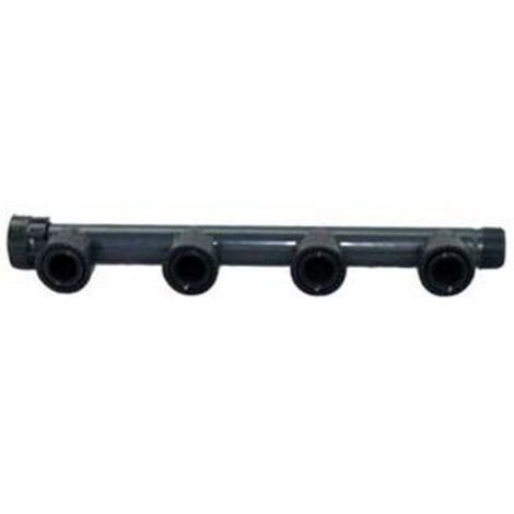 1PZ RACCORDI MANIFOLD PVC CON ORING - 4 uscite con ghiera 1"