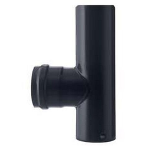 1PZ RACCORDO A "T" M/F PER STUFE A PELLET NERO OPACO PESANTE MM.1,2 -  cm.8