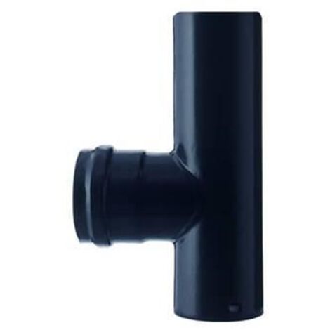 1PZ RACCORDO A T PER STUFA A PELLET LIGHT (M/F) SENZA GUARNIZIONE Col. Nero opa