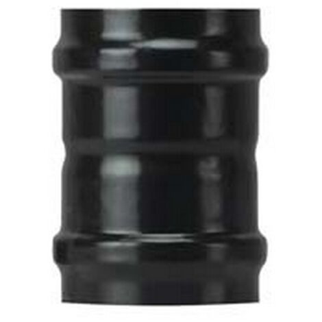 1PZ RACCORDO F/F PER STUFE A PELLET NERO OPACO PESANTE MM.1,2  -  cm.10 F/F
