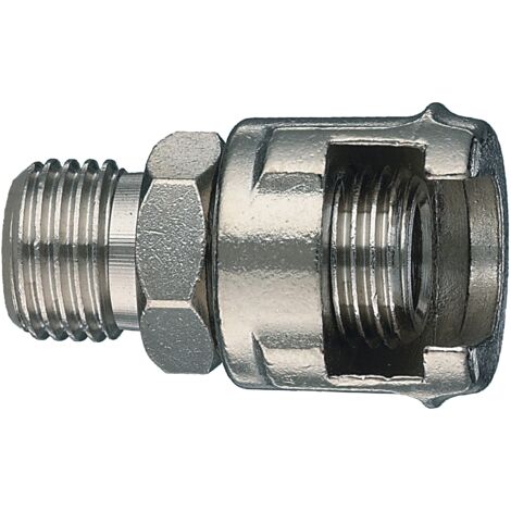 1PZ RACCORDO FILETTATO PER COMPRESSORI DADO FRESATO 1/4M (bl 2 pz.)