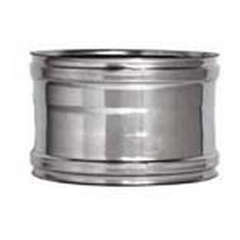 1PZ RACCORDO PER TUBO ACCIAIO INOX F/F 304 MONOPARETE SPESSORE MM.0,5 - FF  mm.100
