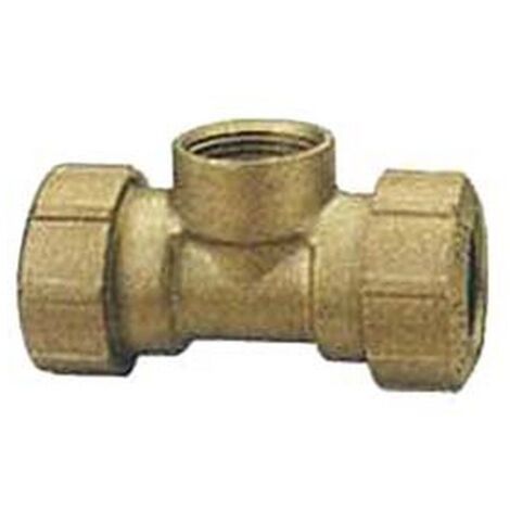 1PZ RACCORDO VX A "T" FEMMINA PER TUBO POLIETILENE ART.035 - F 1"1/4 x mm.40