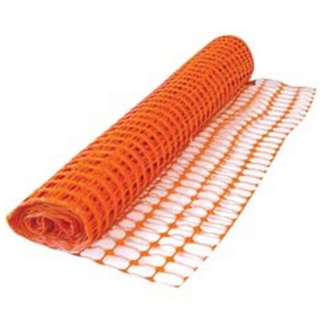 1PZ RETE CANTIERE PL ARANCIO  - m.50x1.2h. fori rettangolari mm.100x40 - 120g/mq