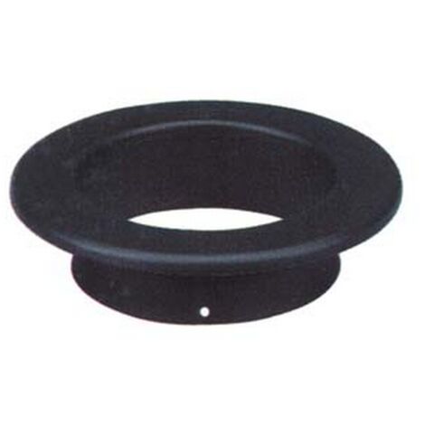 1PZ ROSONE PORCELLANATO PER STUFE A LEGNA NERO OPACO PESANTE MM.1,2 -  cm.12