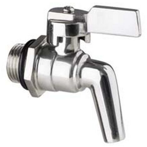 1PZ RUBINETTO A LEVA ACCIAIO INOX PER FUSTI E SERBATOI - M 3/4"