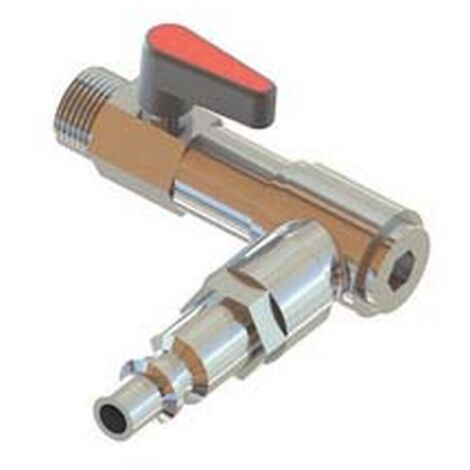 1PZ RUBINETTO GIREVOLE A LEVA AIRI-R1 PER ASTA BACCHIATORE  - kg.0,12 attacco 1/4''