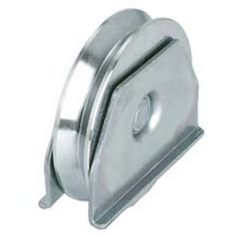 1PZ RUOTA CANCELLI GOLA V 1 CUSCINETTO A SFERA ART.417 -  mm.80x20 - portata Kg.200 - gola V 92