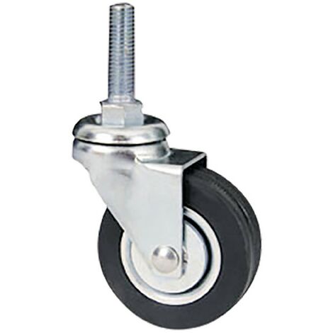 1PZ RUOTA PER MOBILI ART. 160/B ø 40 - perno mm 8 x 30 - nera