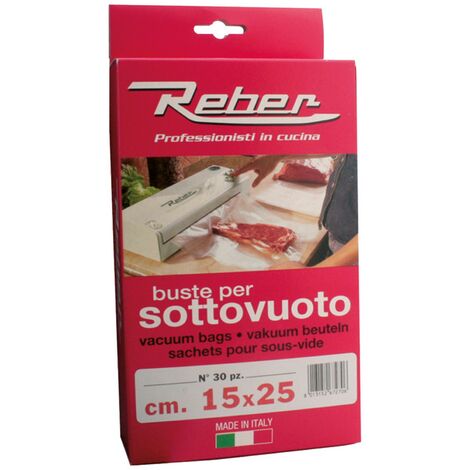 Zephir - 50 sacchetti per macchina sottovuoto da 22x30 cm - ZHC312SACC per  una perfetta conservazione degli alimenti.