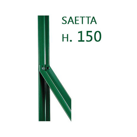 1PZ SAETTA A "L" ALTEZZA 150 CM VERDE PLASTIFICATA Per sostegno paletti per recinzione
