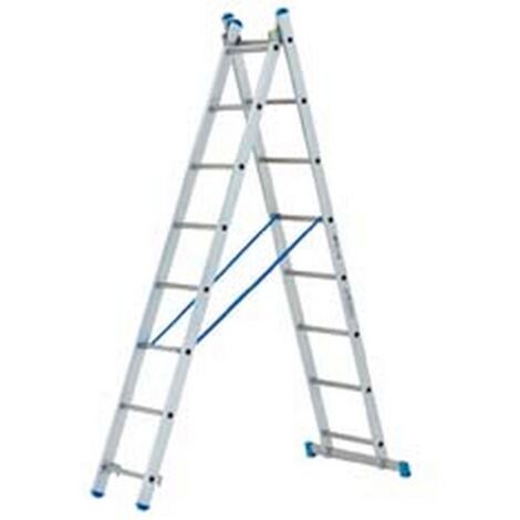 1PZ SCALA STILO ALLUMINIO DOPPIA/ESTENSIBILE GR EN 131 - 2x11 gr. cm.314-510h. Kg.17 base cm.96 (SL310-2)