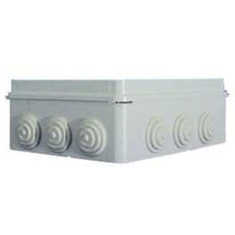 1PZ SCATOLA STAGNA RETTANGOLARE COPERCHIO 12 PASSACAVI IP65 mm300x220x120h