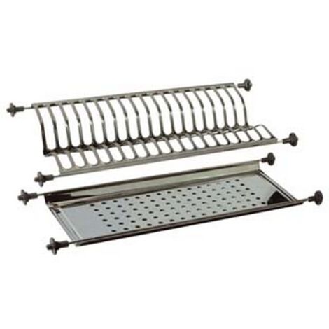 1PZ SCOLAPIATTI REGOLABILI A MOLLE - cm.56 (incasso cm.46) - con vasca