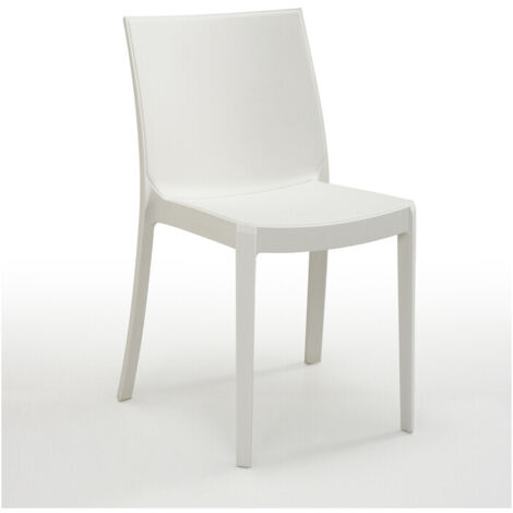 1PZ SEDIA RESINA PERLA BIANCO