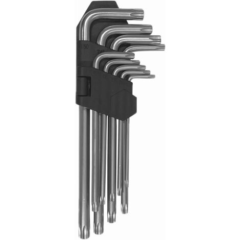 1PZ SERIE CHIAVI MASCHIO TORX LUNGHE CON FORO pz. 9