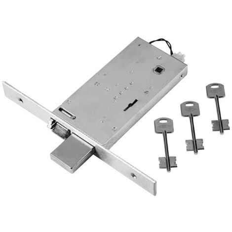 1PZ SERRATURA ELETTRICA DOPPIA MAPPA E 90 - fr.25 mm. 3 punti chiusura